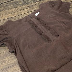 Ann Taylor Loft Brown Corduroy Shift Dress, Size 2